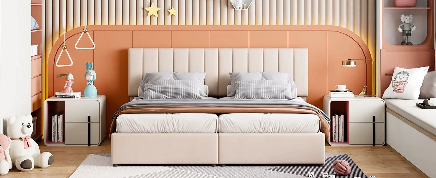 Upholstered Platform Bed With A Hydraulic Storage System by HouseOfZazla