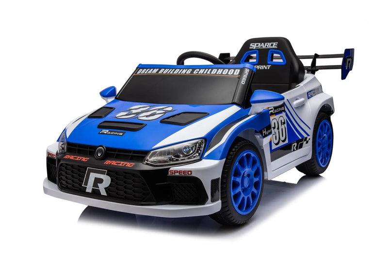 12V4A 20W*2 One Button Start, Forward And Backward, High And Low Speed, Music, Front Light, Power Display, Two Doors Can Open, 2.4G R / C, Seat Belt Four Wheel Absorber Kids Ride On Car by HouseOfZazla