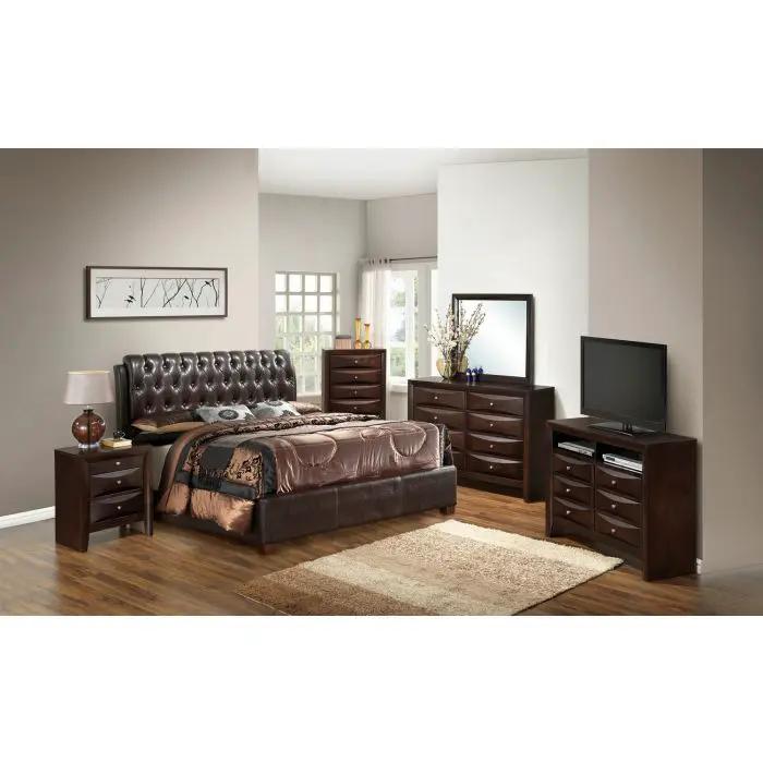 Marilla - King Bed - Dark Brown by HouseOfZazla