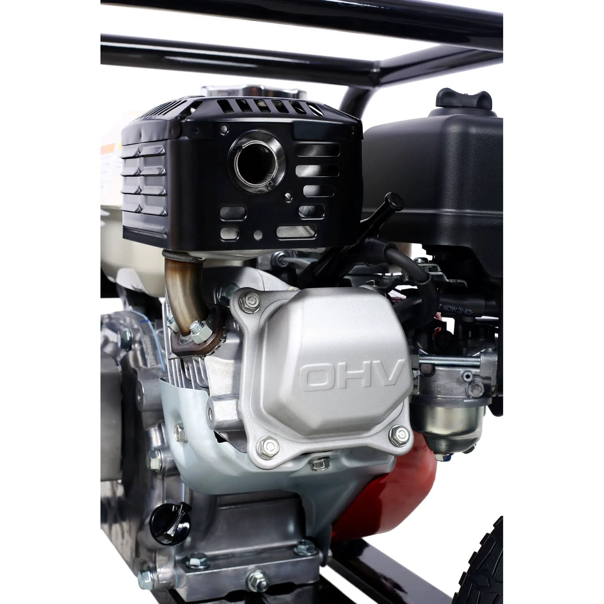 Honda - Gx160 Engine Water Pump 3" 264Gpm With Accessories Kit And Handle Wheel Kit - Black / Red by HouseOfZazla