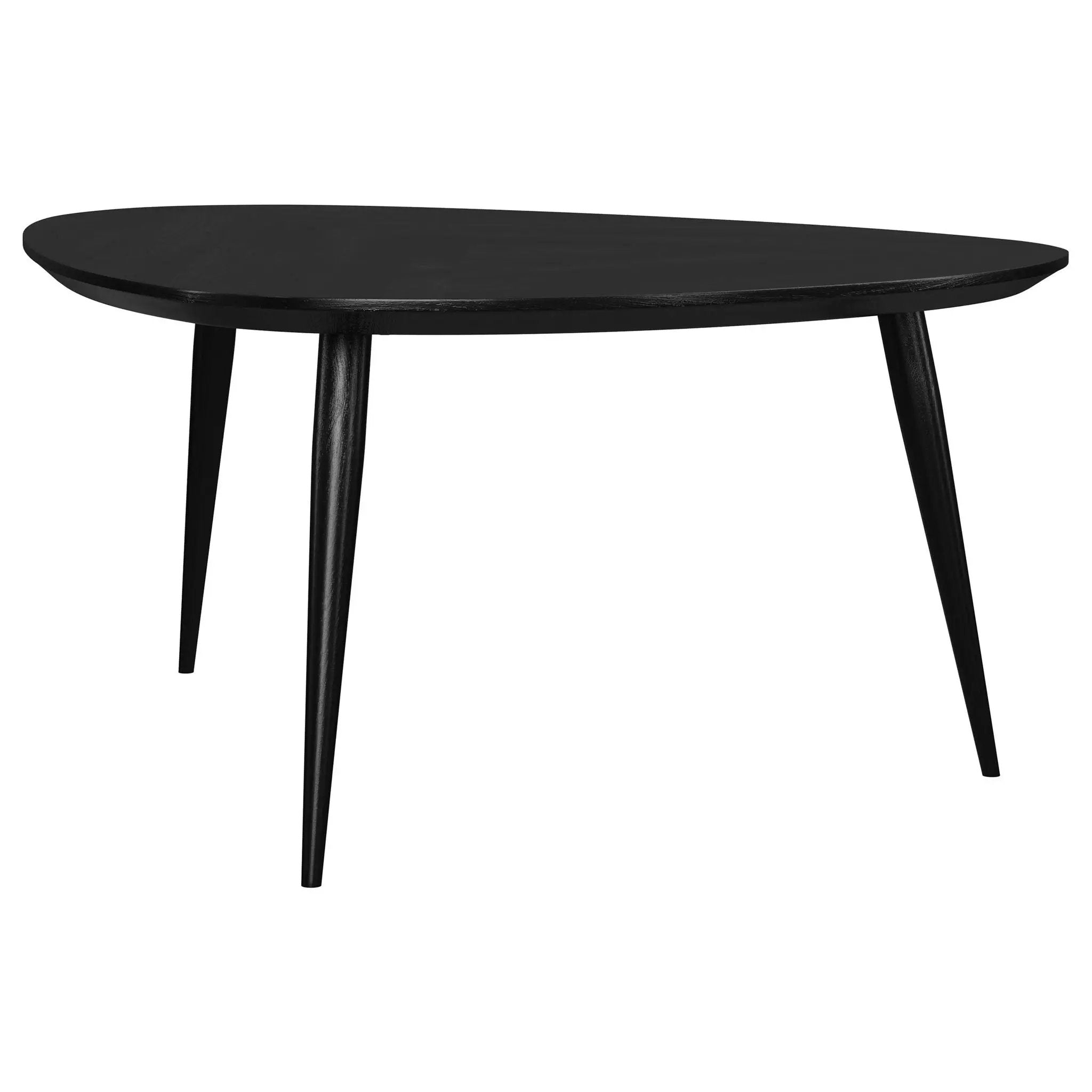 Odessa Triangular Solid Wood Coffee Table Black by Unique Piece Furniture