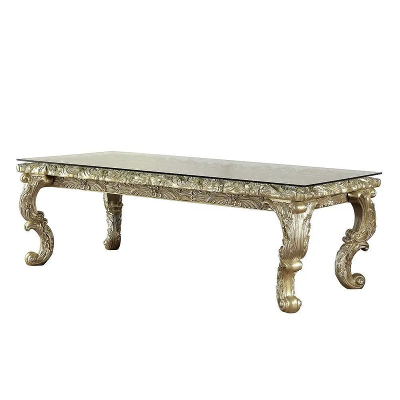 Vatican - Dining Table - Champagne Silver by Unique Piece Furniture