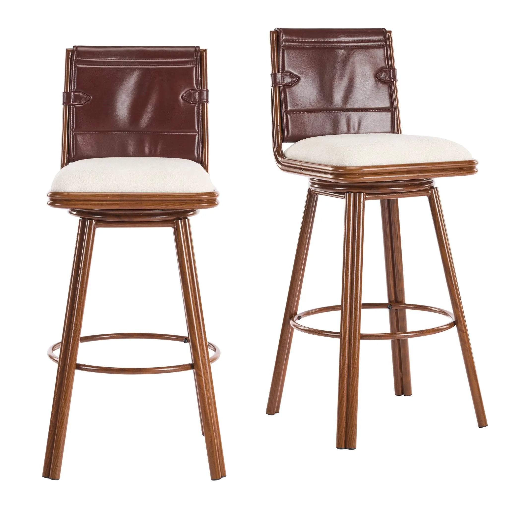 Sibyl Indoor Upholstered Swivel Bar Stool with Metal Frame by HouseOfZazla