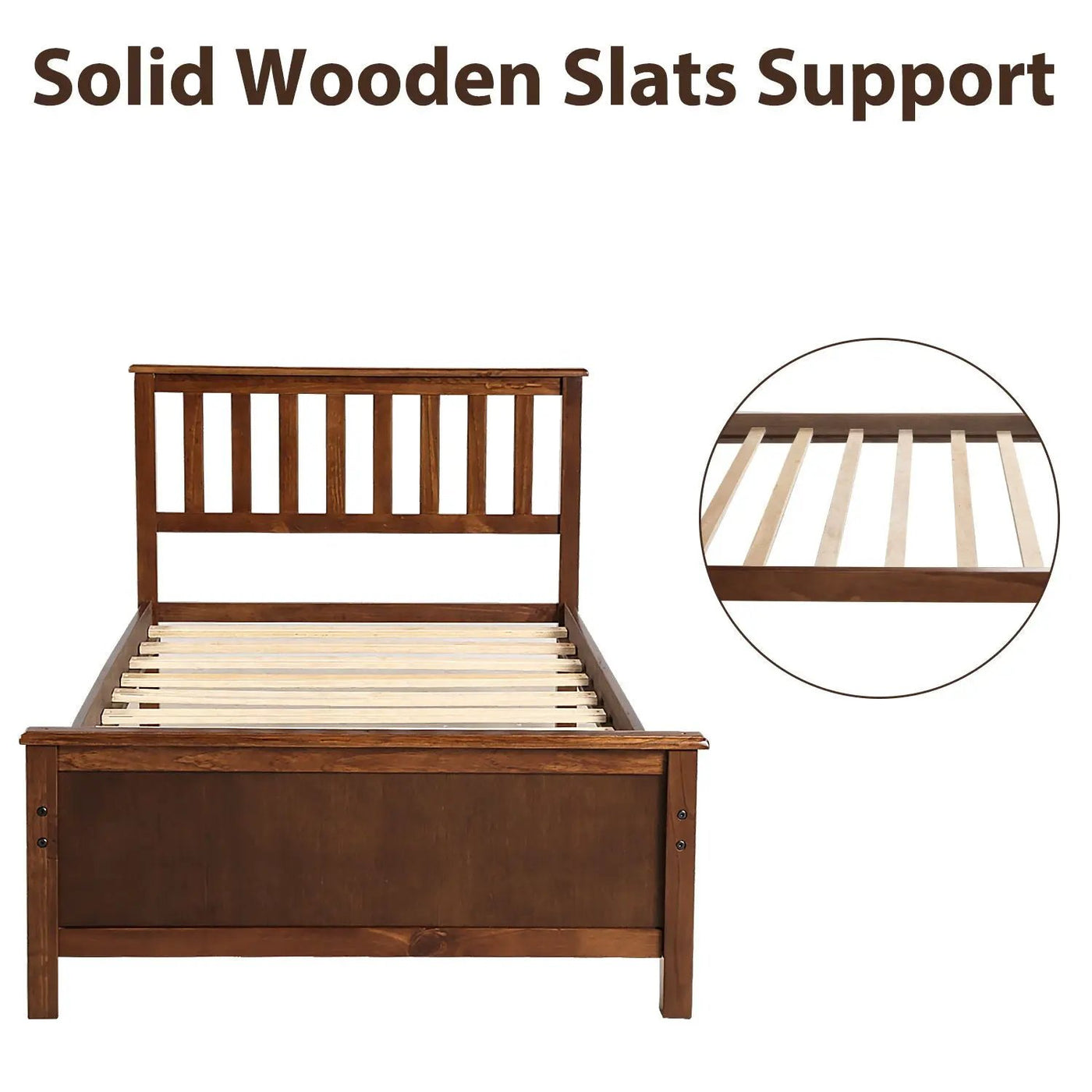Platform Bed With Headboard, Footboard And Wood Slat Support by Unique Piece Furniture