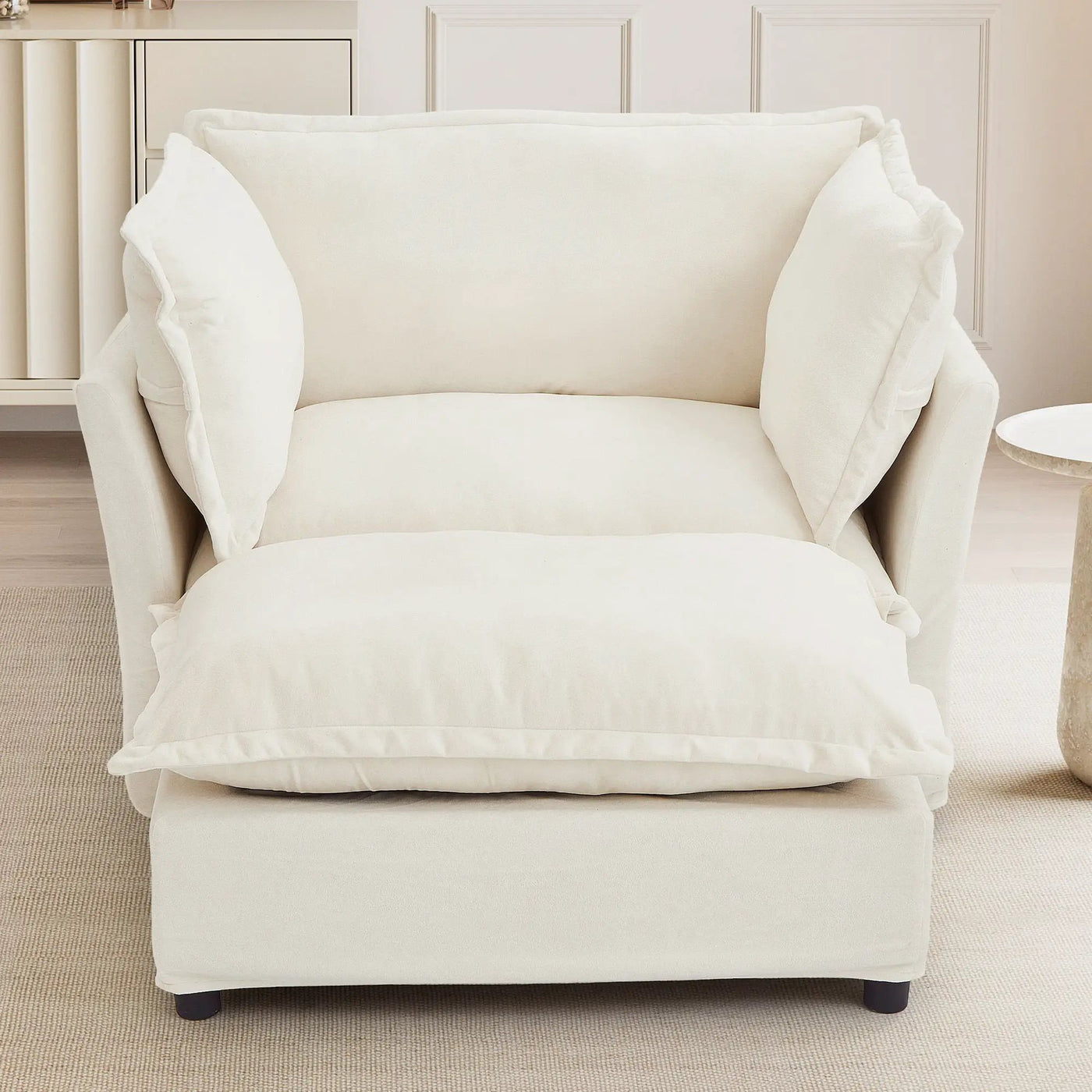 Modern Armchair Sofa With Movable Ottoman by HouseOfZazla