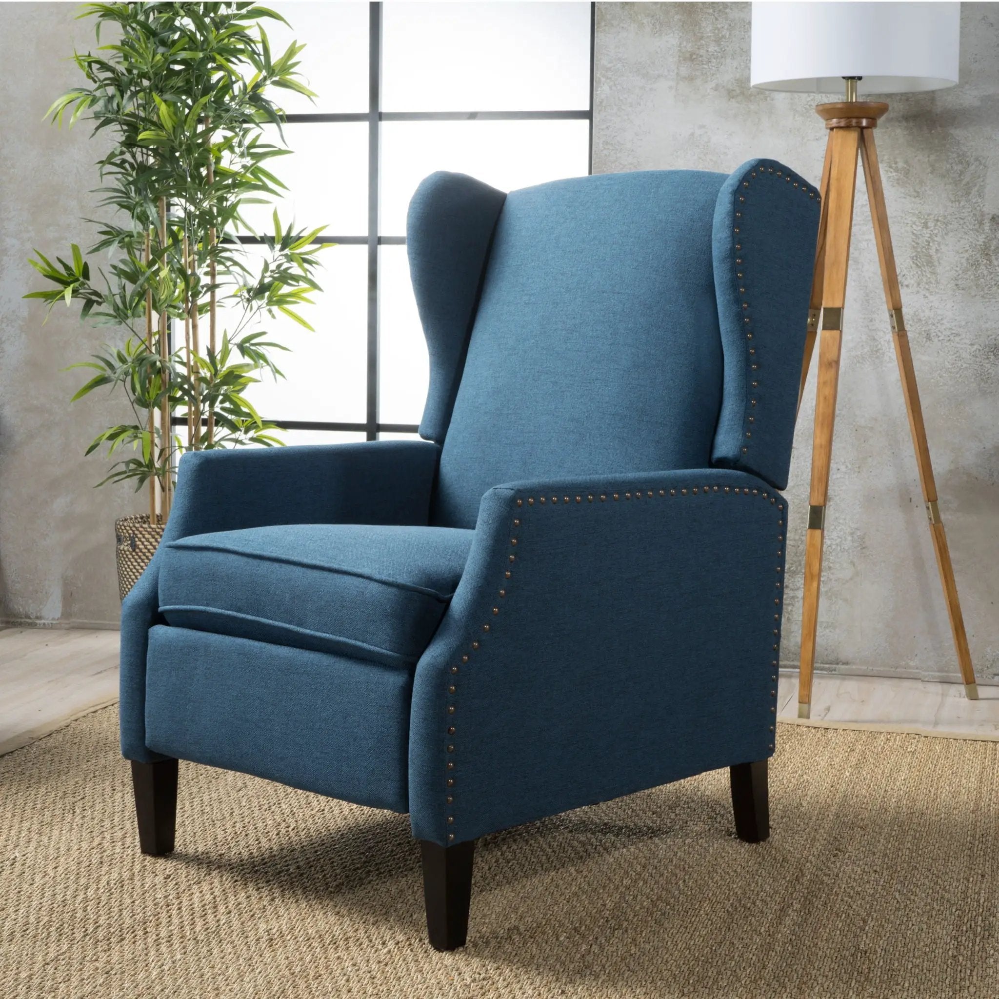Westeros Wing Back Fabric Upholstered Recliner by Unique Piece Furniture