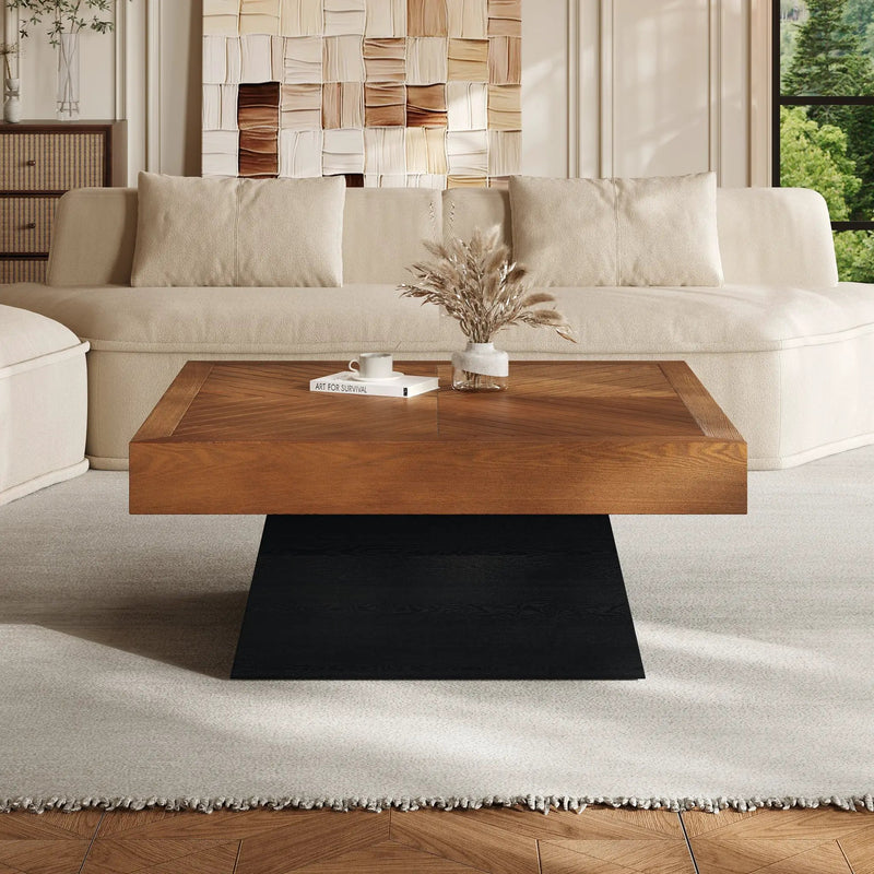 Modern Square Coffee Table for Living Room, 31.5 Inch by HouseOfZazla
