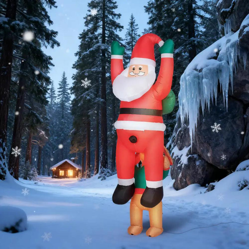 7FT Christmas Blow Up Decoration - Inflatable Santa with Dog by HouseOfZazla