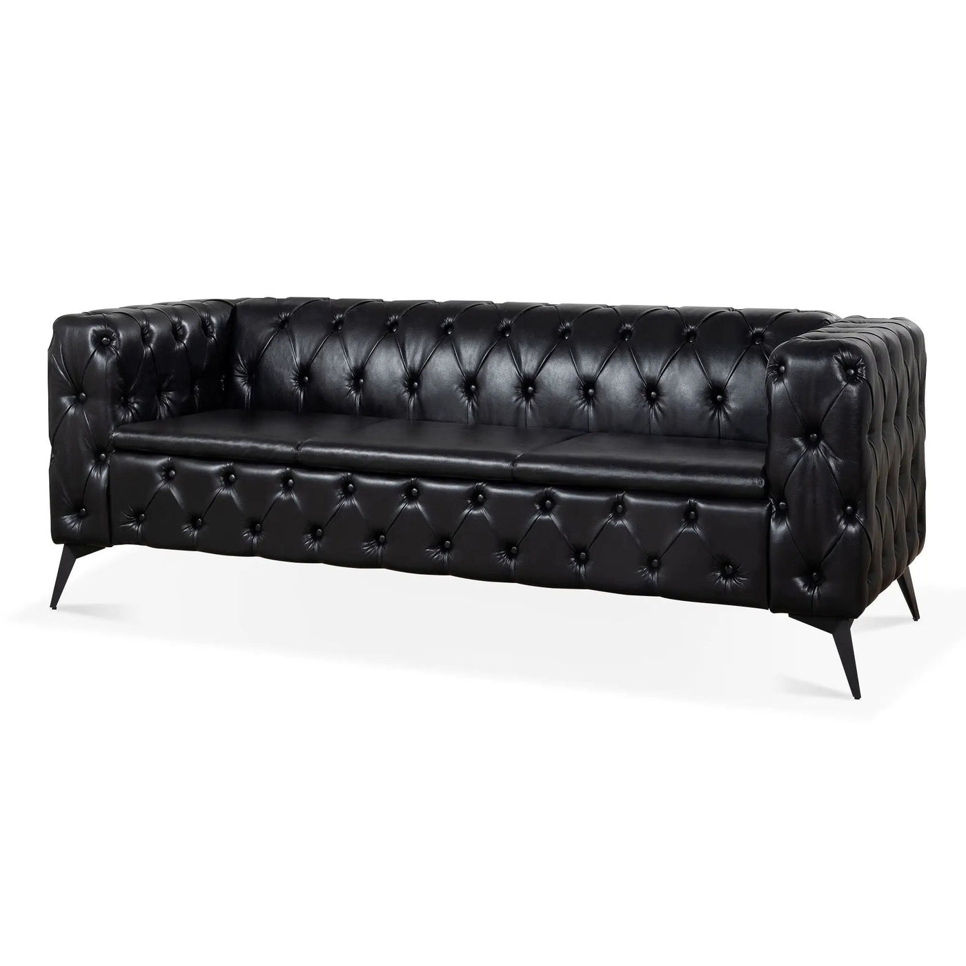 Square Arm Removable Cushion 3 Seater Sofa by Unique Piece Furniture