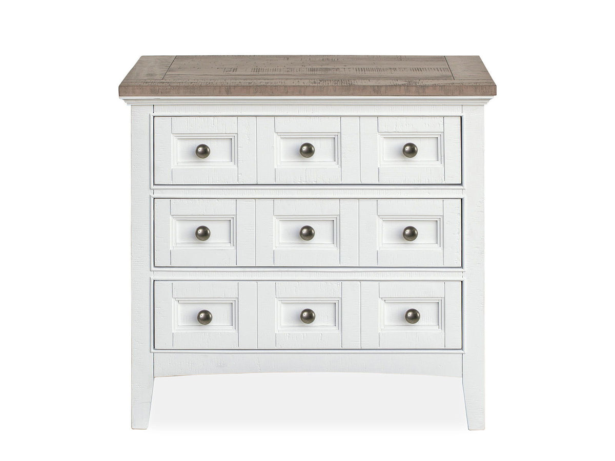 Heron Cove - Two Tone Drawer Nightstand - Chalk White And Dovetail Gray, photo 3 of 3