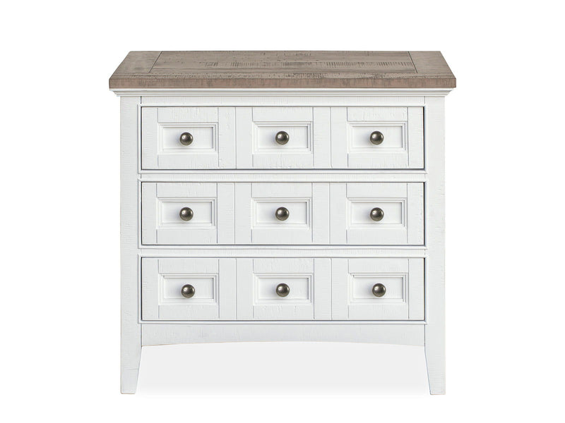 Heron Cove - Two Tone Drawer Nightstand - Chalk White And Dovetail Gray, photo 3 of 3