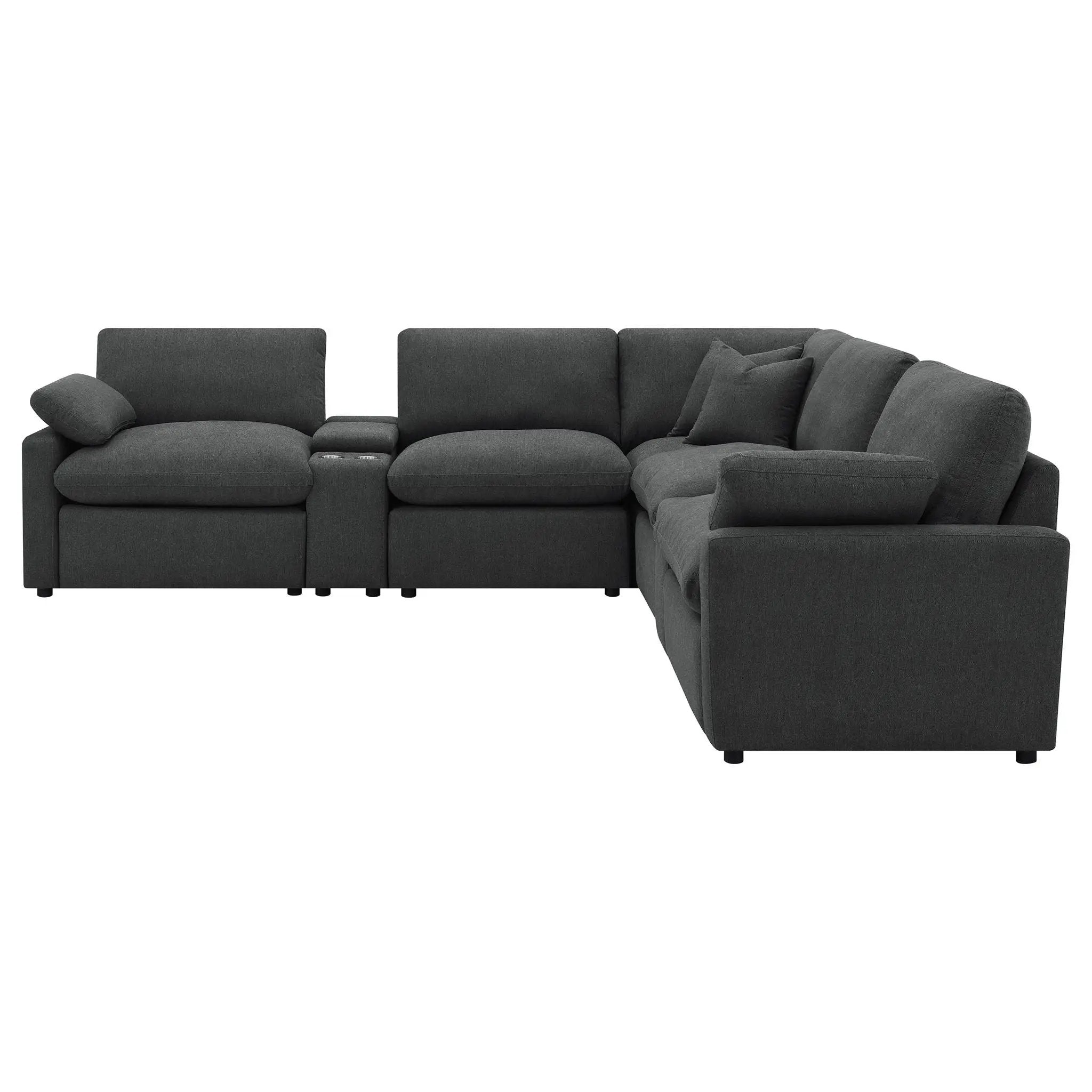 Collins 7-piece Modular Power Reclining Sectional Dark Grey by Unique Piece Furniture