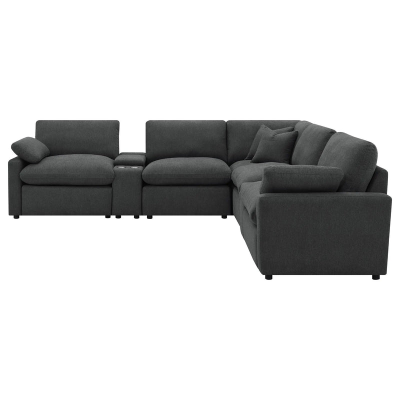 Collins 7-piece Modular Power Reclining Sectional Dark Grey by Unique Piece Furniture
