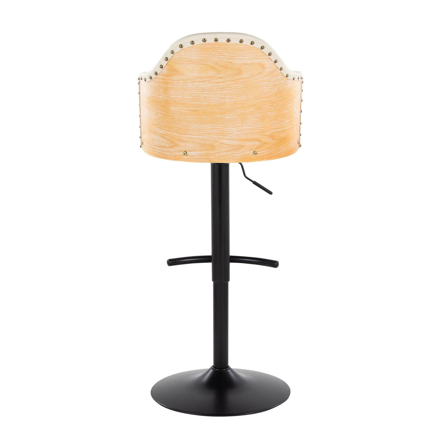 Ahoy - Contemporary Adjustable Barstool, Swivel With Rounded T Footrest (Set of 2) by HouseOfZazla