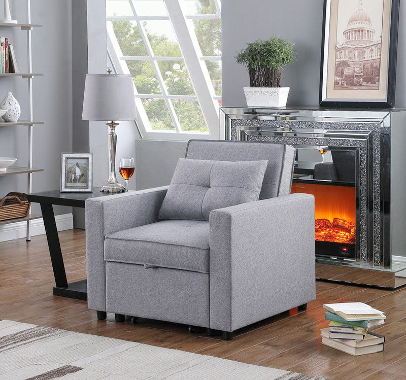 Zoey - Convertible Sleeper Chair With Side Pocket by HouseOfZazla