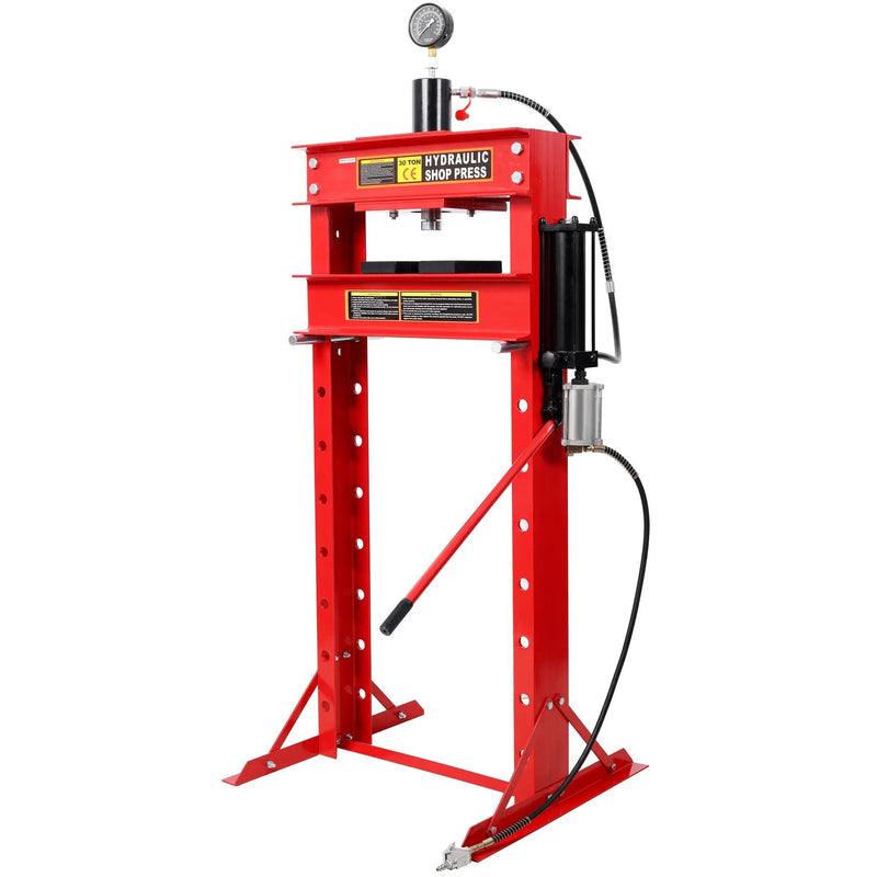 30 Ton Air Hydraulic Shop Press With Gauge, Adjustable H-Frame by HouseOfZazla