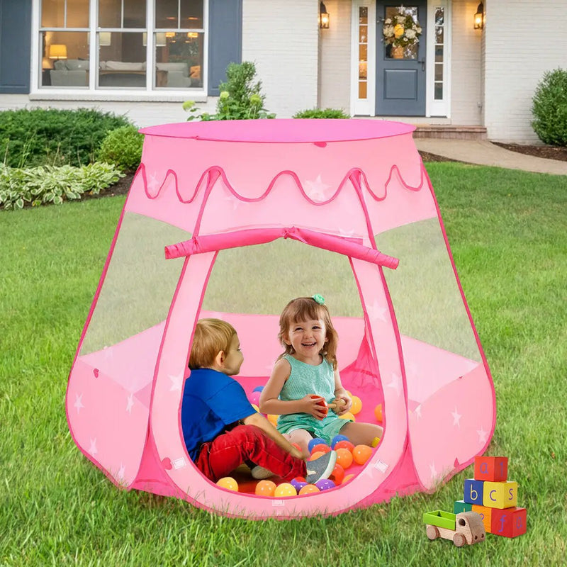 Pink Portable Kid Play House Play Tent with 100 Balls by DirectDeals