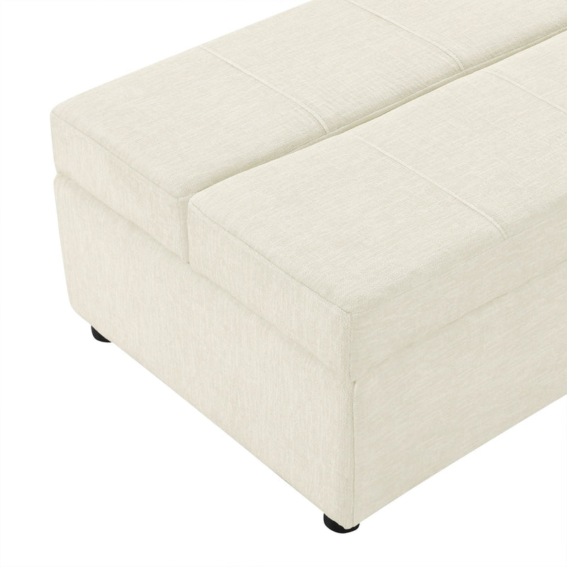 Twin Size Folding Ottoman Sleeper Bed With Mattress Convertible Guest Bed by HouseOfZazla