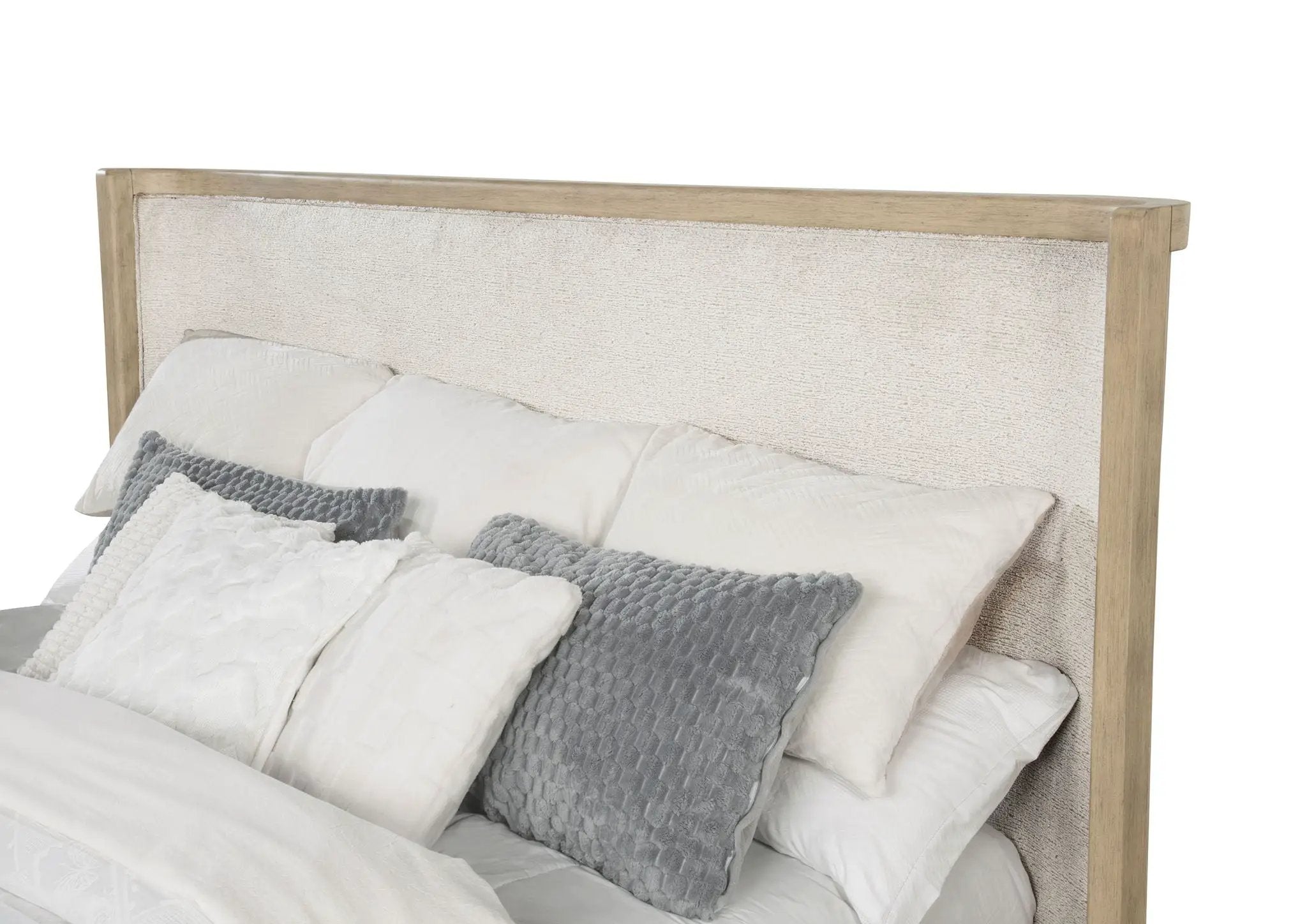 Kailani 52-inch Eastern King Wingback Bed Beige Oak by Unique Piece Furniture