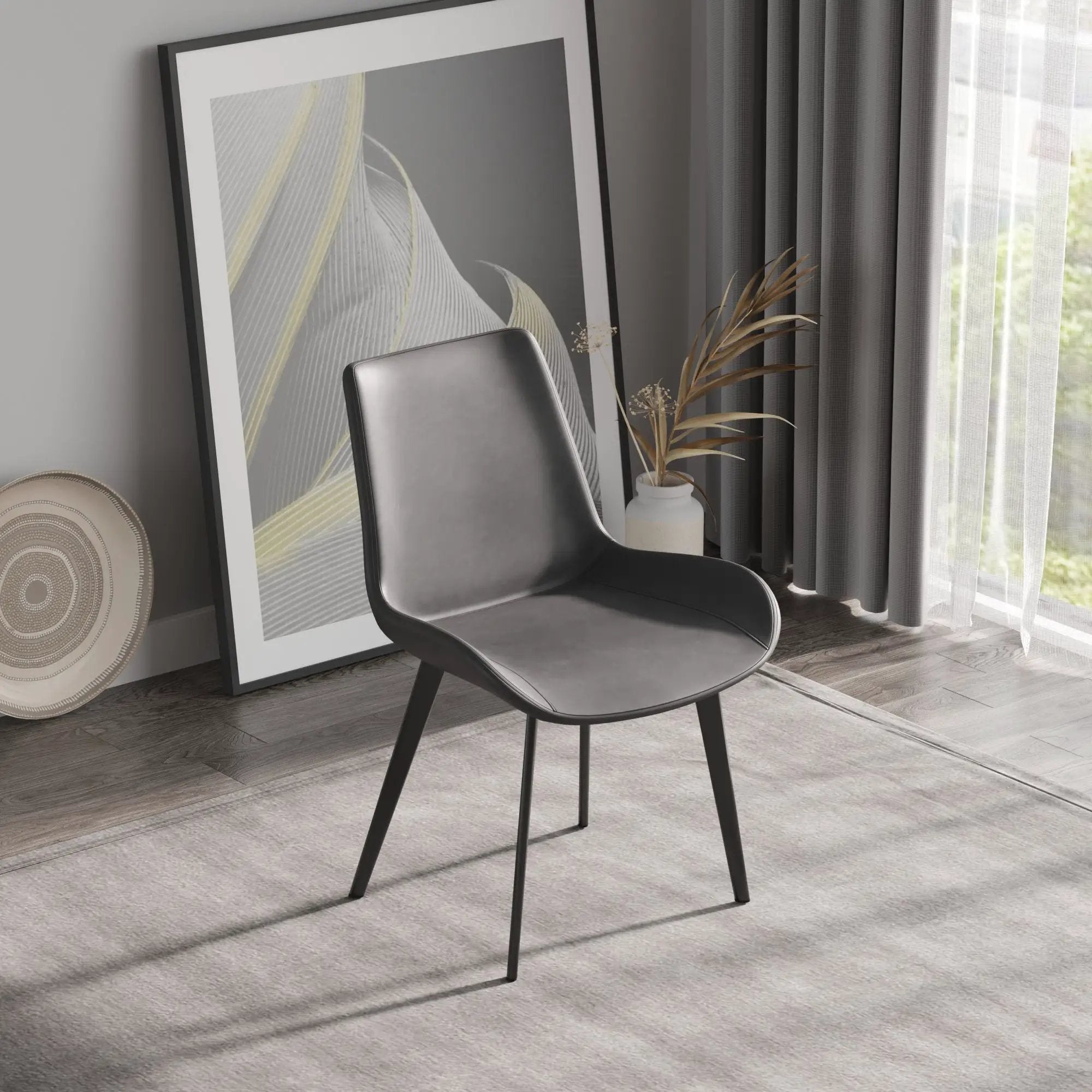 Modern Dining Chair Living Room Metal Leg Dining Chair (Set of 2) by Unique Piece Furniture