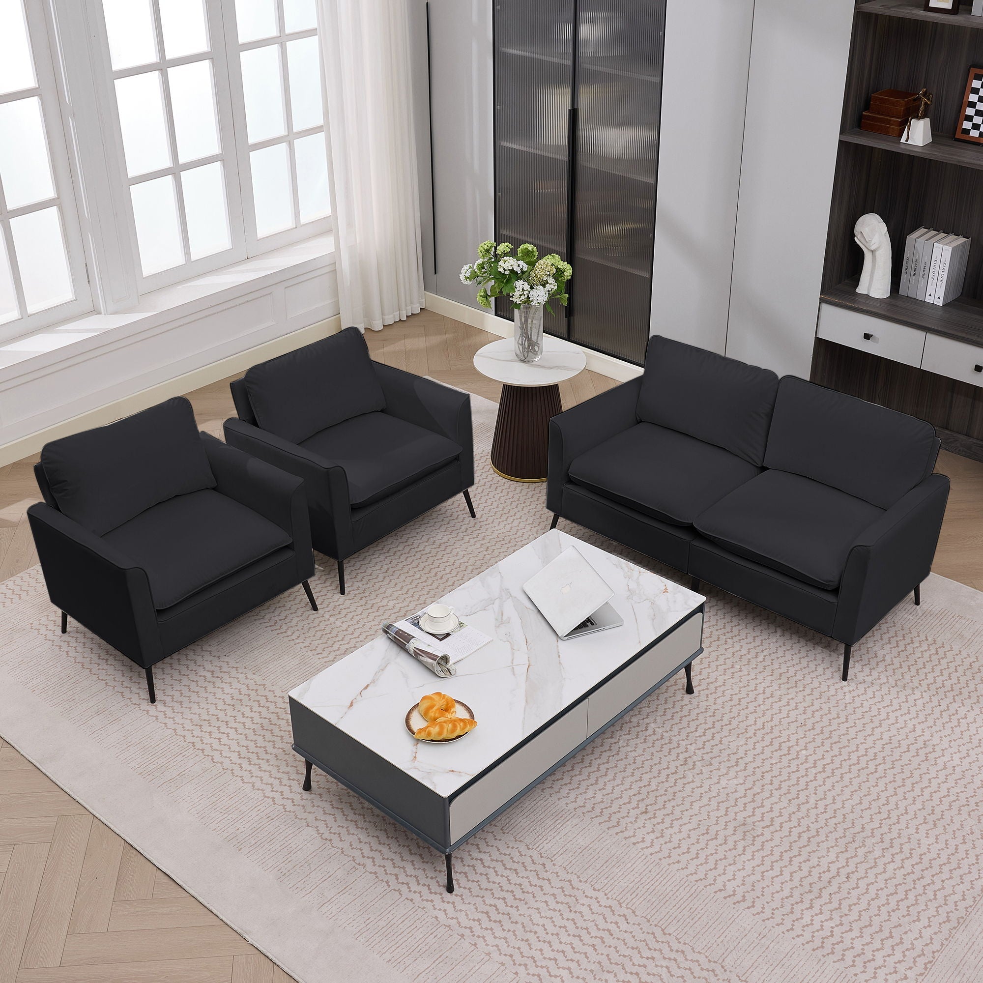 Upholstered Loveseat, For Living Room by HouseOfZazla
