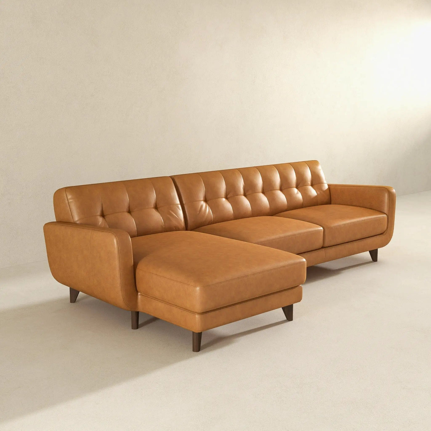 Allison - Mid-Century Modern Sectional Sofa Chaise by HouseOfZazla