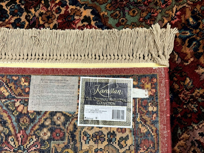 Karastan Rug 8.8 x 10.6, Multicolor Panel Kirman Rug #717, Wool by Jewel Rugs