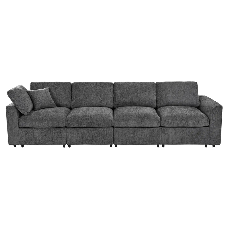 U-Style 130.3" Modular Sectional Sofa, 4-Seater by HouseOfZazla