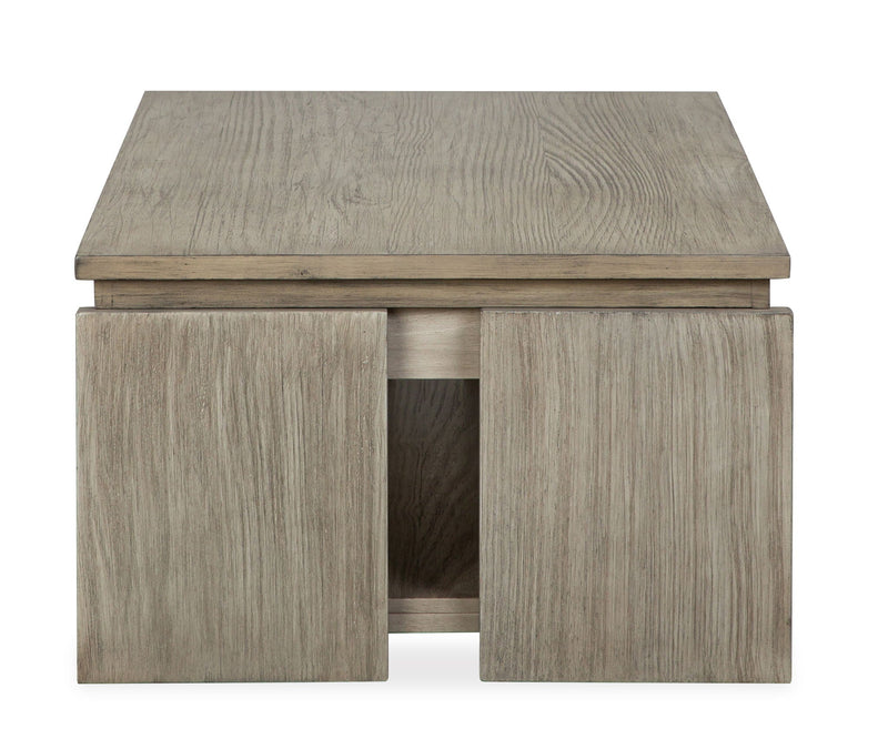 Conrad - Rectangular Lift Top Storage Cocktail Table With Casters - Stone Harbor Gray, photo 6 of 7