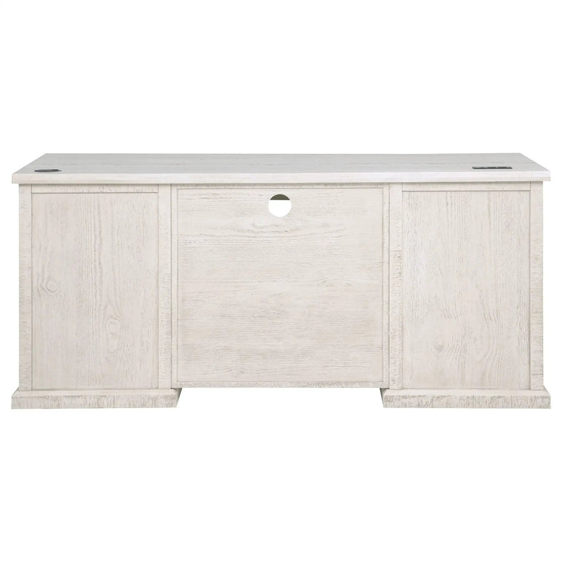 Altidore 68-inch 7-drawer Executive Home Office Desk Distressed White by Unique Piece Furniture