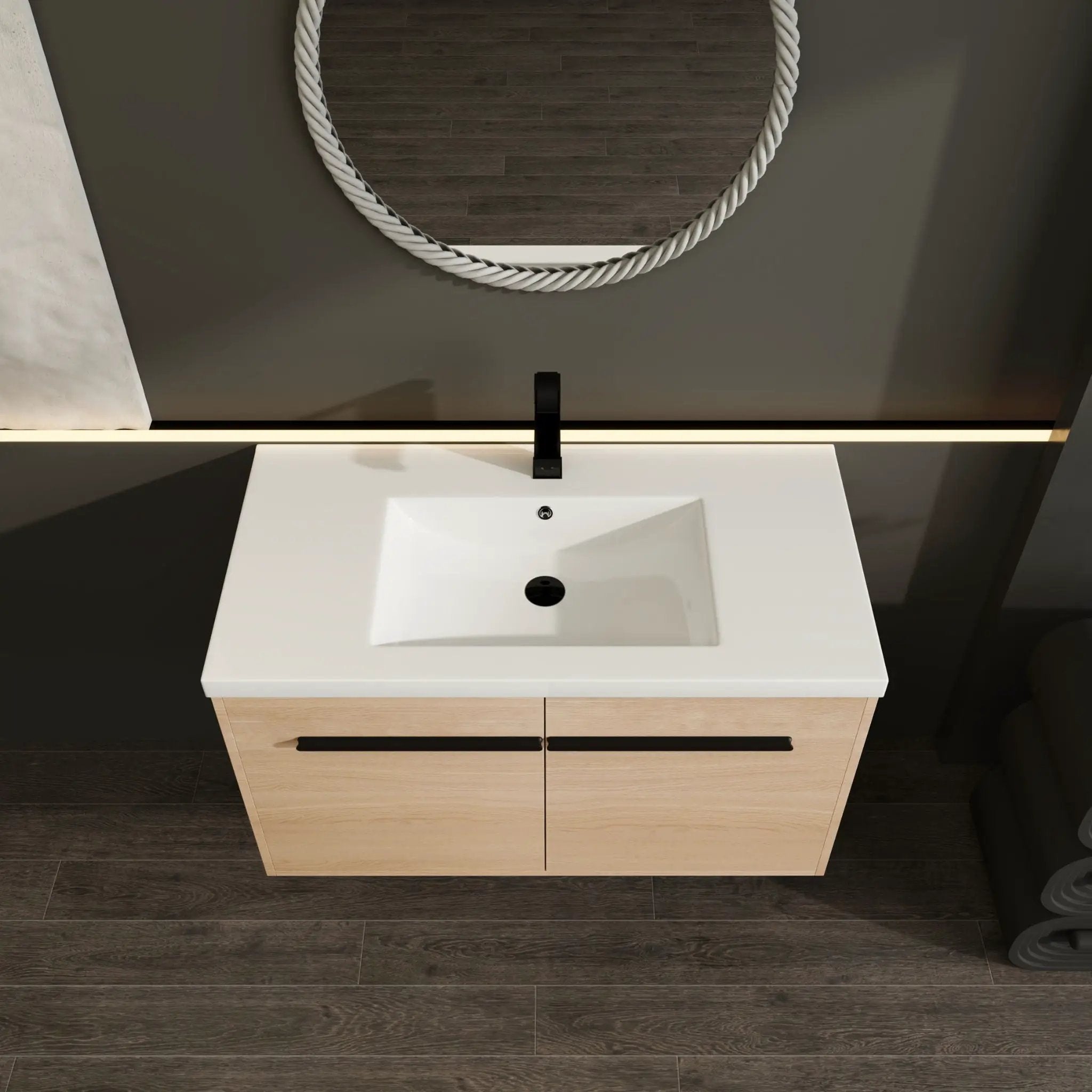 Bathroom Vanity Set With Resin Countertop Sink, 2 Doors by HouseOfZazla