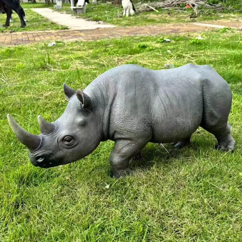 27.5" Large Realistic Rhinoceros Garden Statue by HouseOfZazla