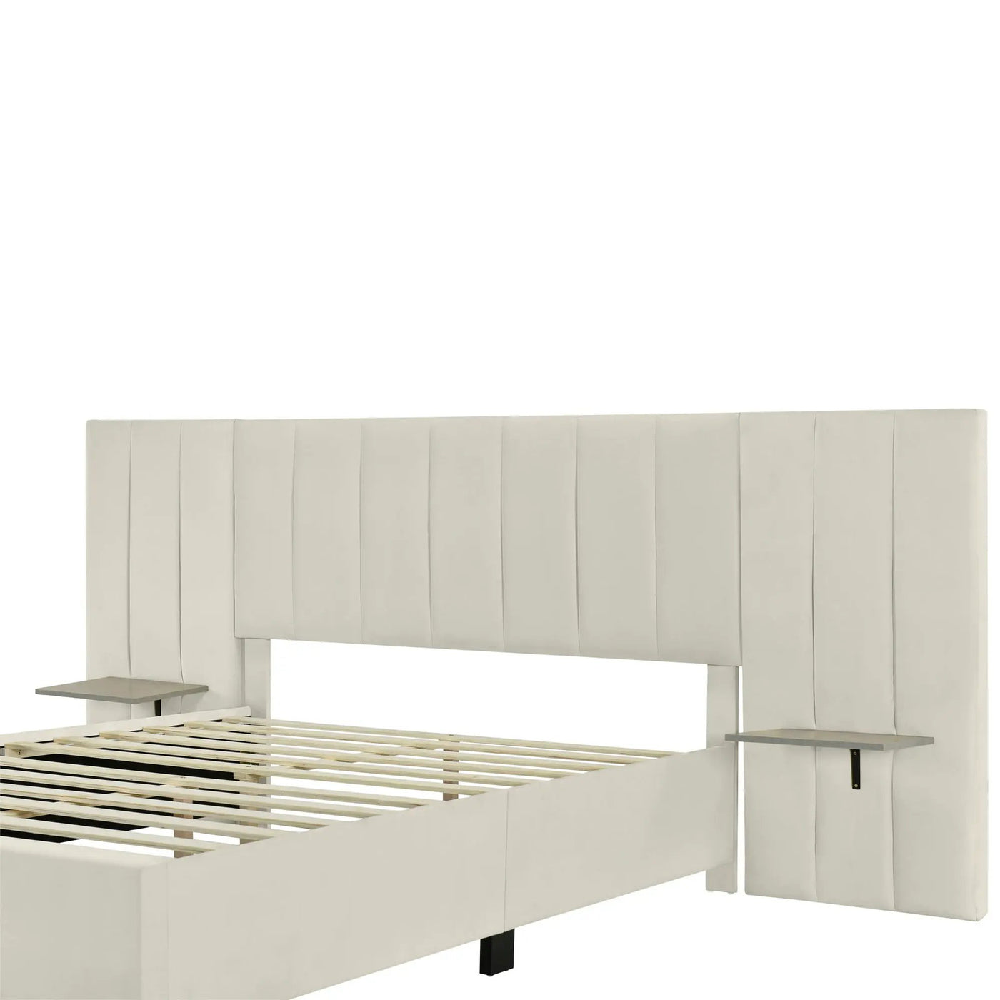 Upholstered Platform Bed With Big Headboard by HouseOfZazla