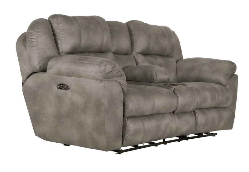 Ferrington - Power Lay Flat Reclining Console Loveseat with Power Adjustable Headrest by Unique Piece Furniture