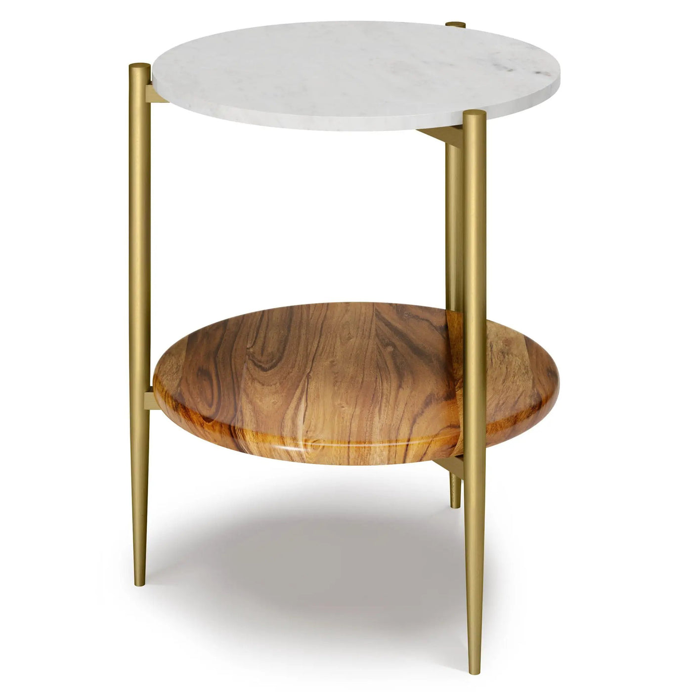 Wagner - Round Marble & Wood Table by HouseOfZazla
