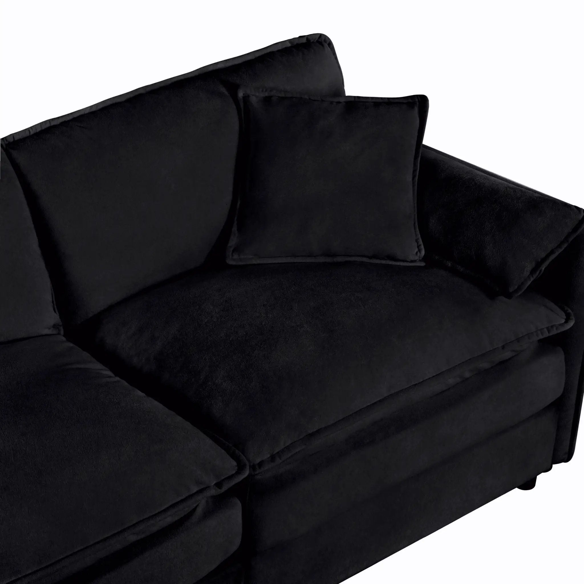 Modern Comfy Deep Seat Modular Sectional Sofa Cloud Couch With Ottoman