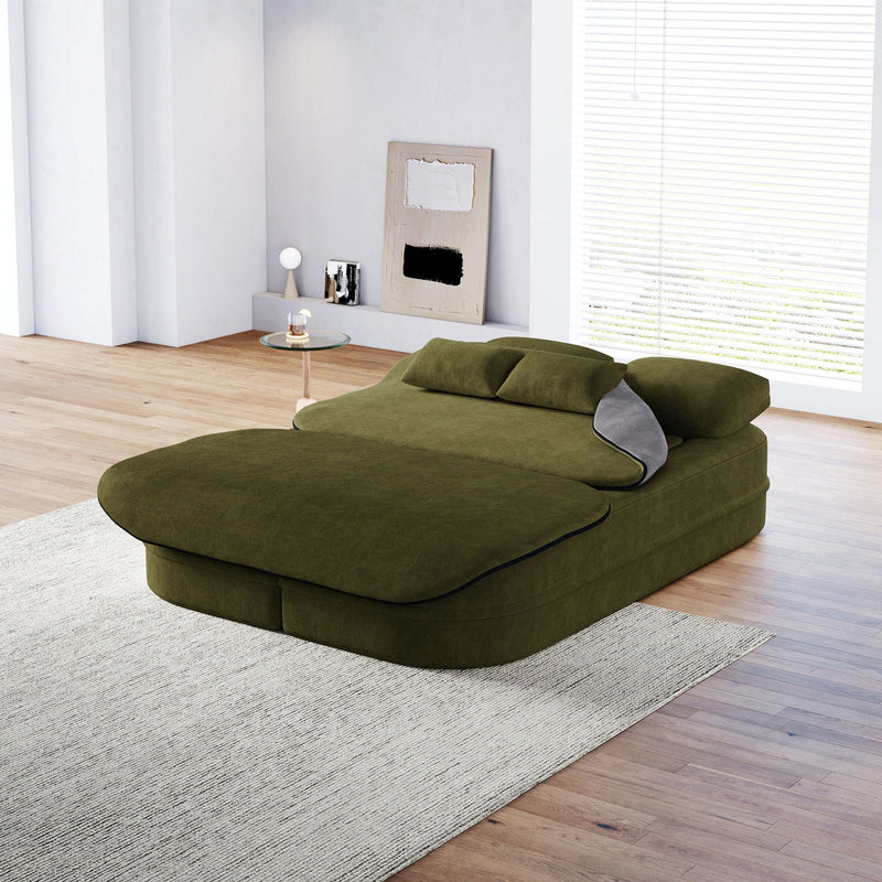 2 In 1 Foldable Sofa Bed With Multi Functional Blanket, Floor Lounge Sofa by HouseOfZazla