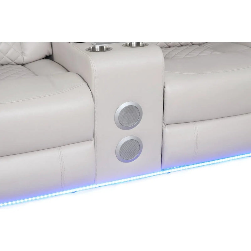 Benz - Power Reclining Loveseat With LED Lighting And Built In USB by HouseOfZazla