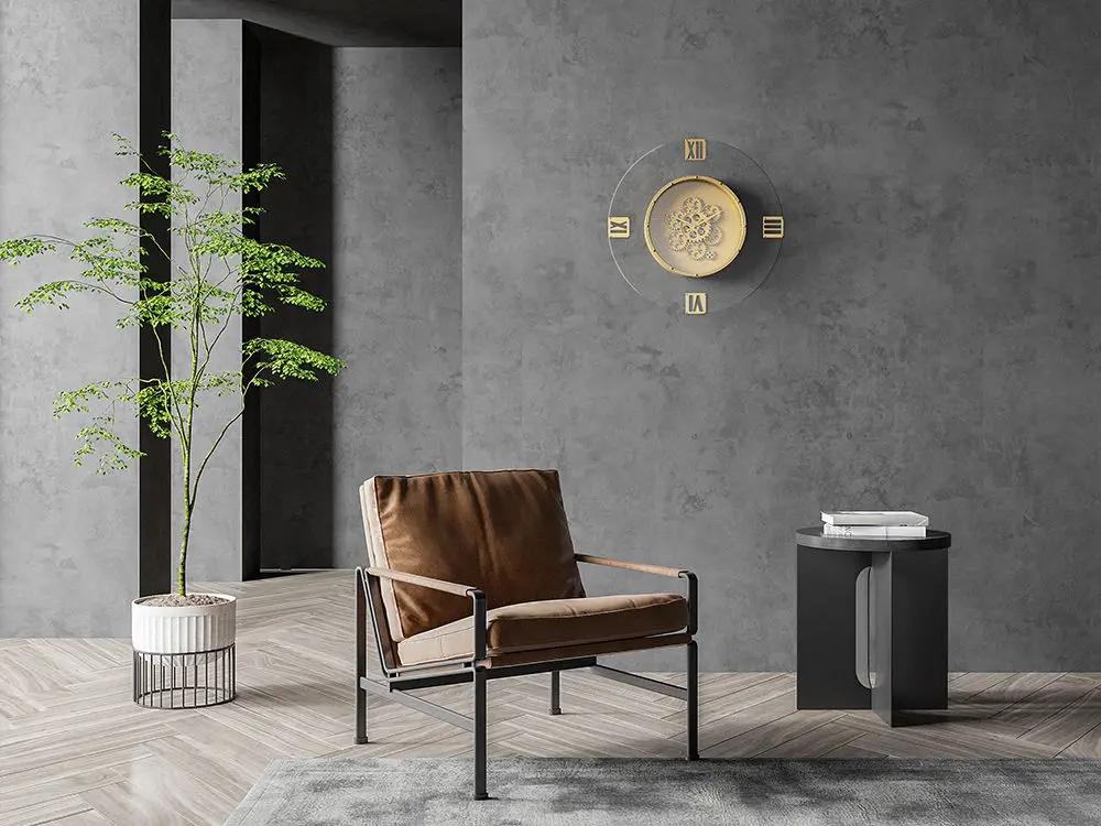 Round Moving Gear Roman Numeral Clock - Multicolor by HouseOfZazla