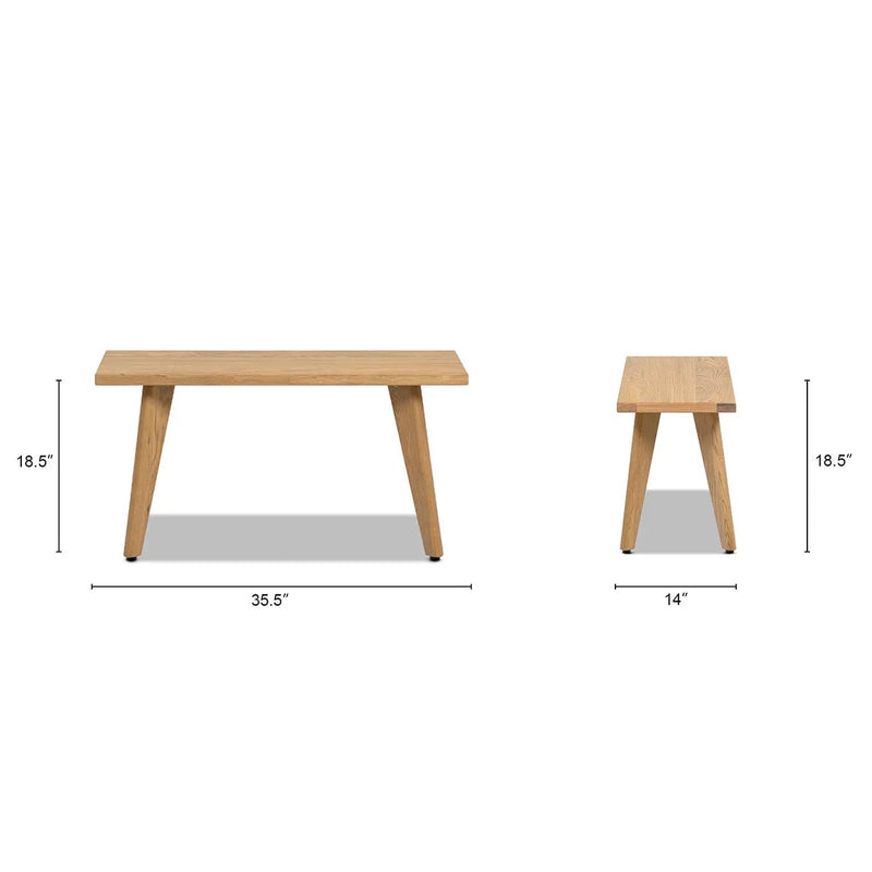 Capri 35.5" Solid Bench by HouseOfZazla