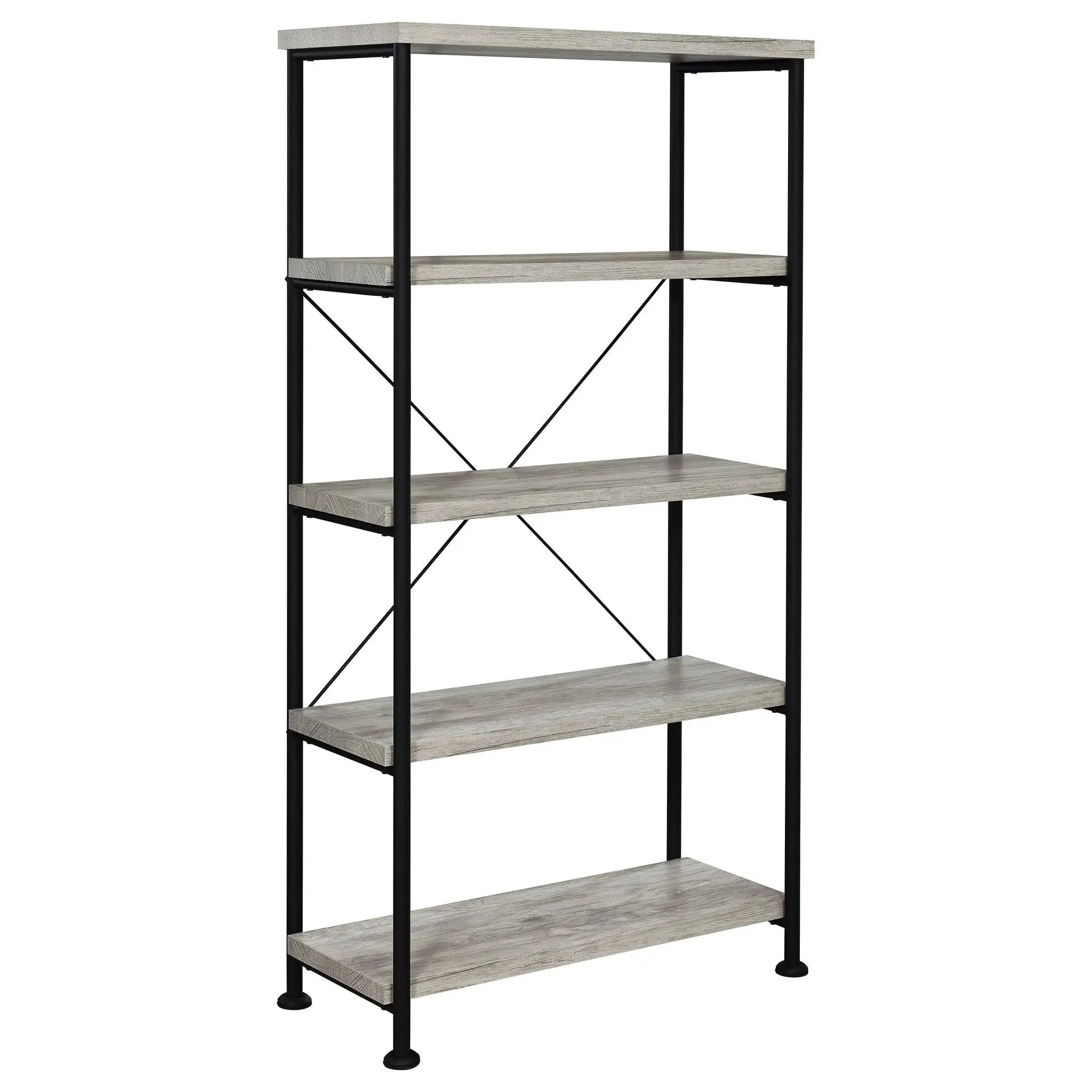 Analiese 63-inch 4-shelf Bookshelf Grey Driftwood by Unique Piece Furniture