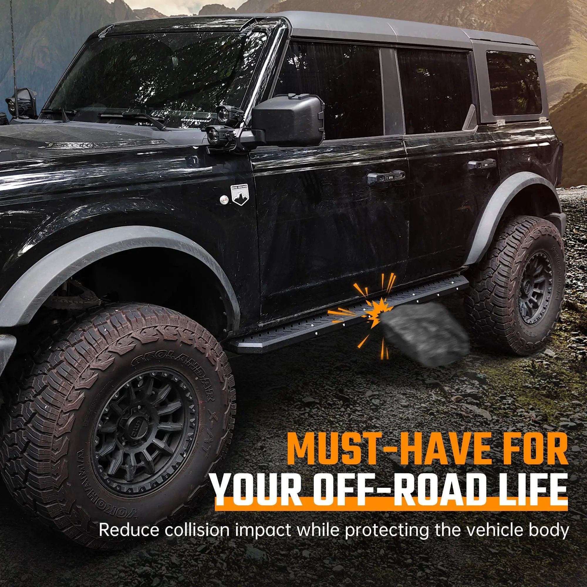 Running Boards for Ford Bronco 4 Door (2021-2026) by HouseOfZazla
