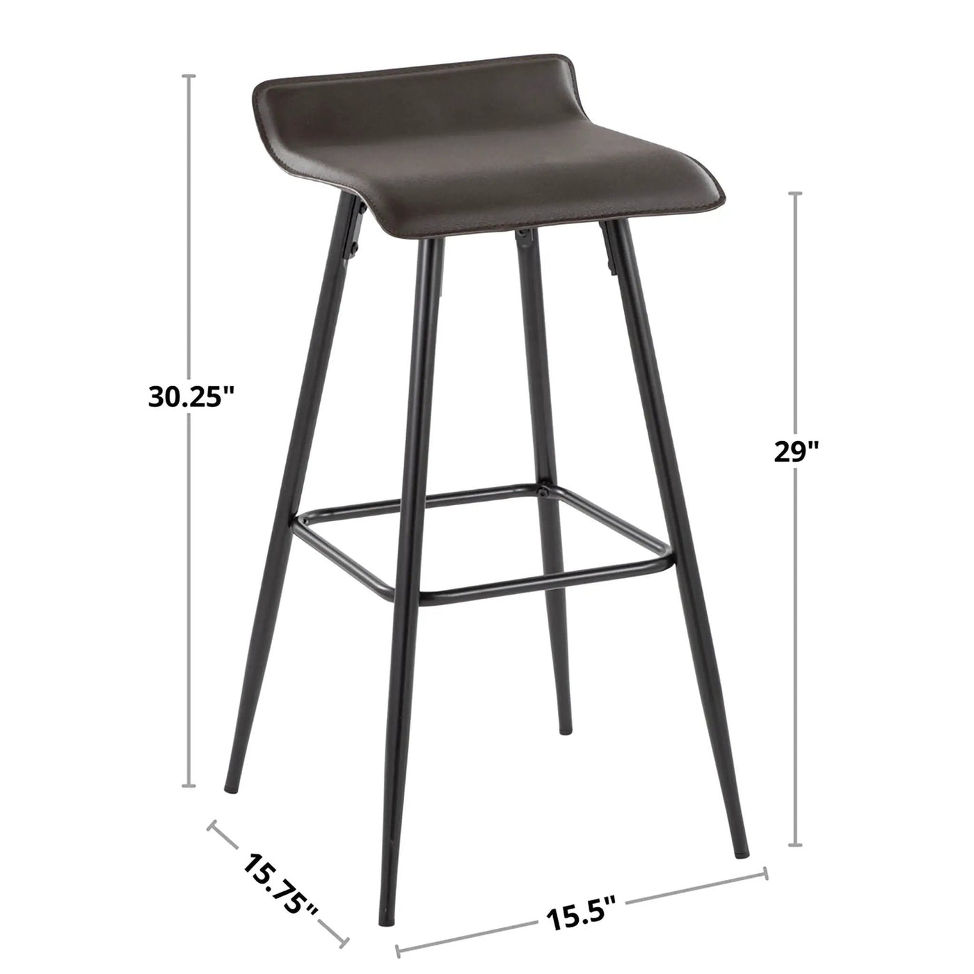 Ale - Contemporary Fixed-Height Bar Stool (Set of 2) by HouseOfZazla