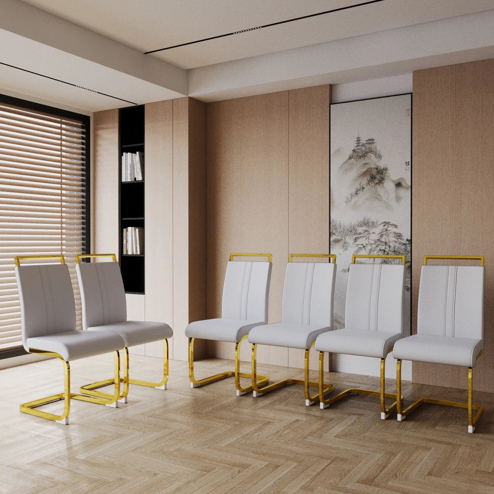 Side Dining Room Chair, Padded Seat High Back