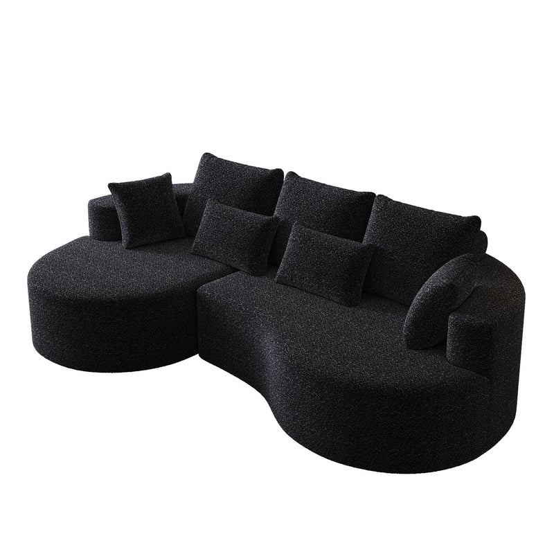 Curved Oversized Sectional Sofa With Extra Deep Seat by HouseOfZazla