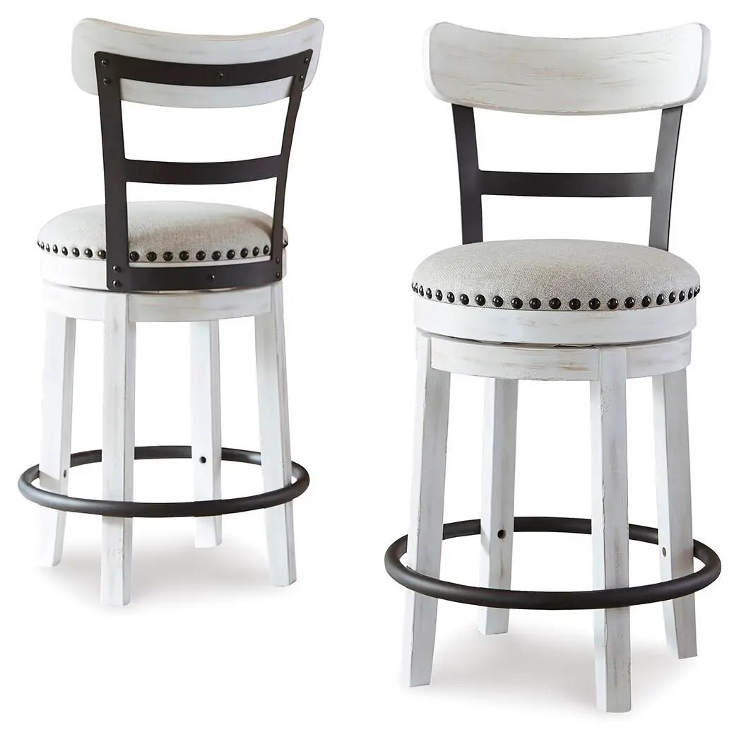 Valebeck - Full Back Swivel Stool by Unique Piece Furniture