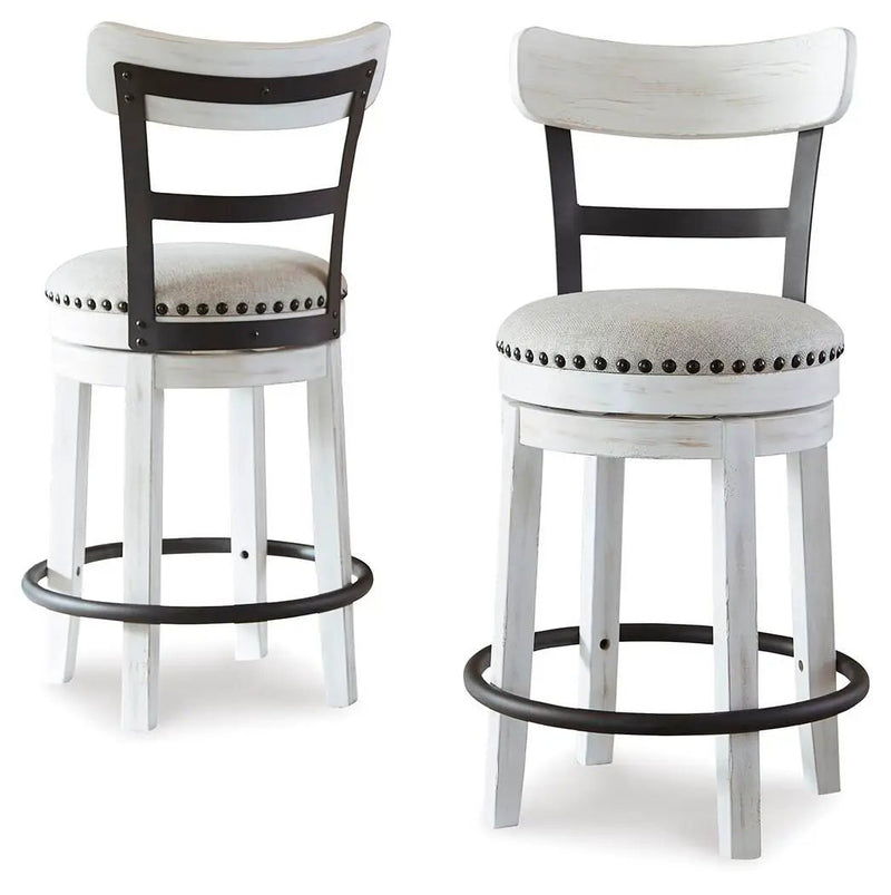 Valebeck - Full Back Swivel Stool by Unique Piece Furniture