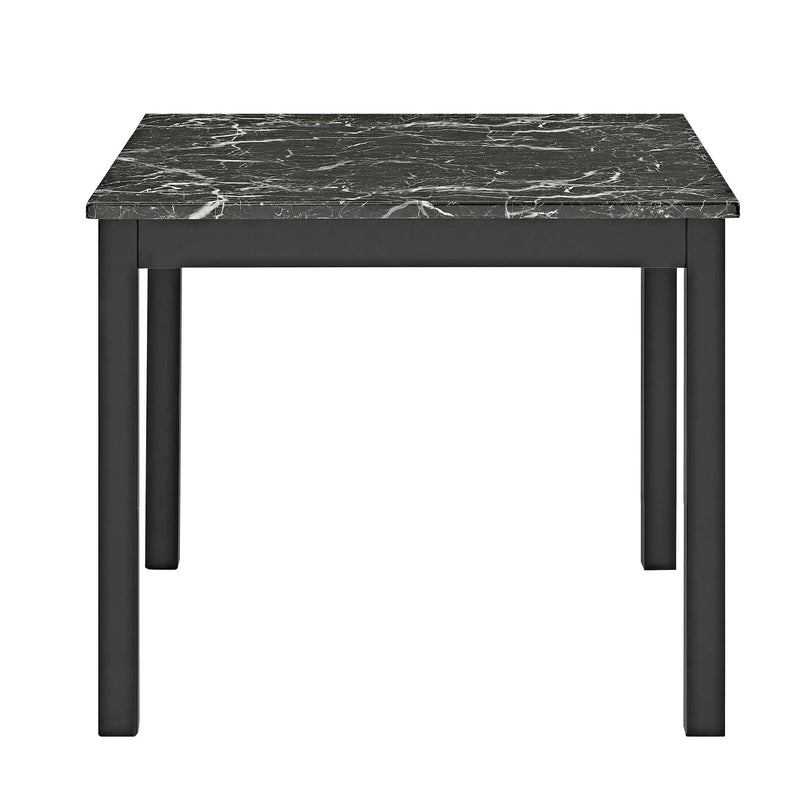5 Piece Counter Height Dining Set With Table, Tufted Nail Head Chairs - Black by Unique Piece Furniture