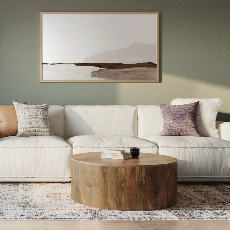 Millbury - Drum Coffee Table - Natural by Unique Piece Furniture
