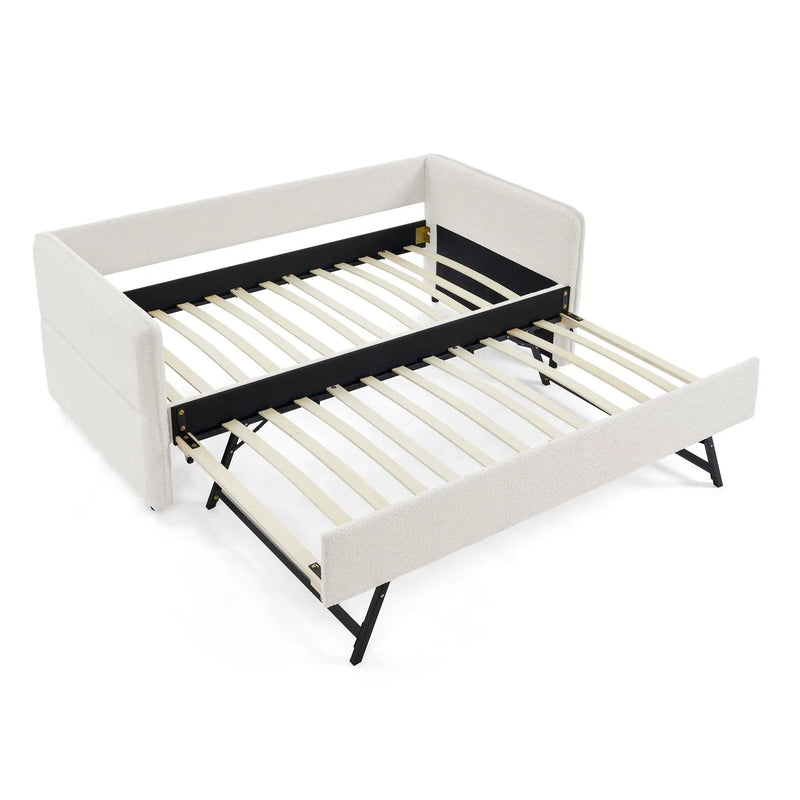 Upholstered Daybed With Pop Up Trundle by HouseOfZazla